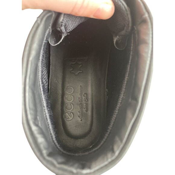 Ecco Leather Lace Up Chukka Boot Size 42 Black Arch Support Orthotic Neutral main image 7